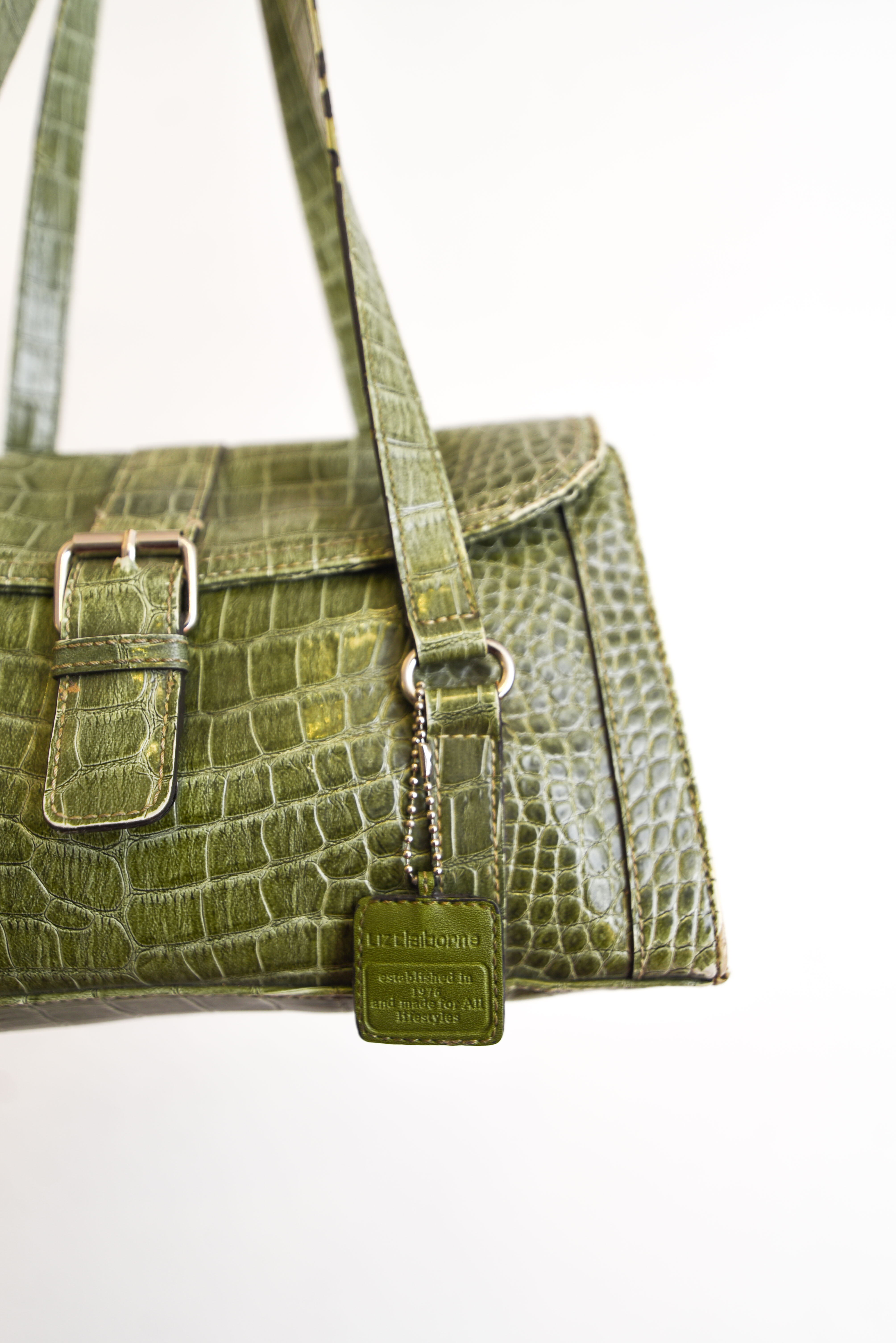 Cartera verde croc y2k