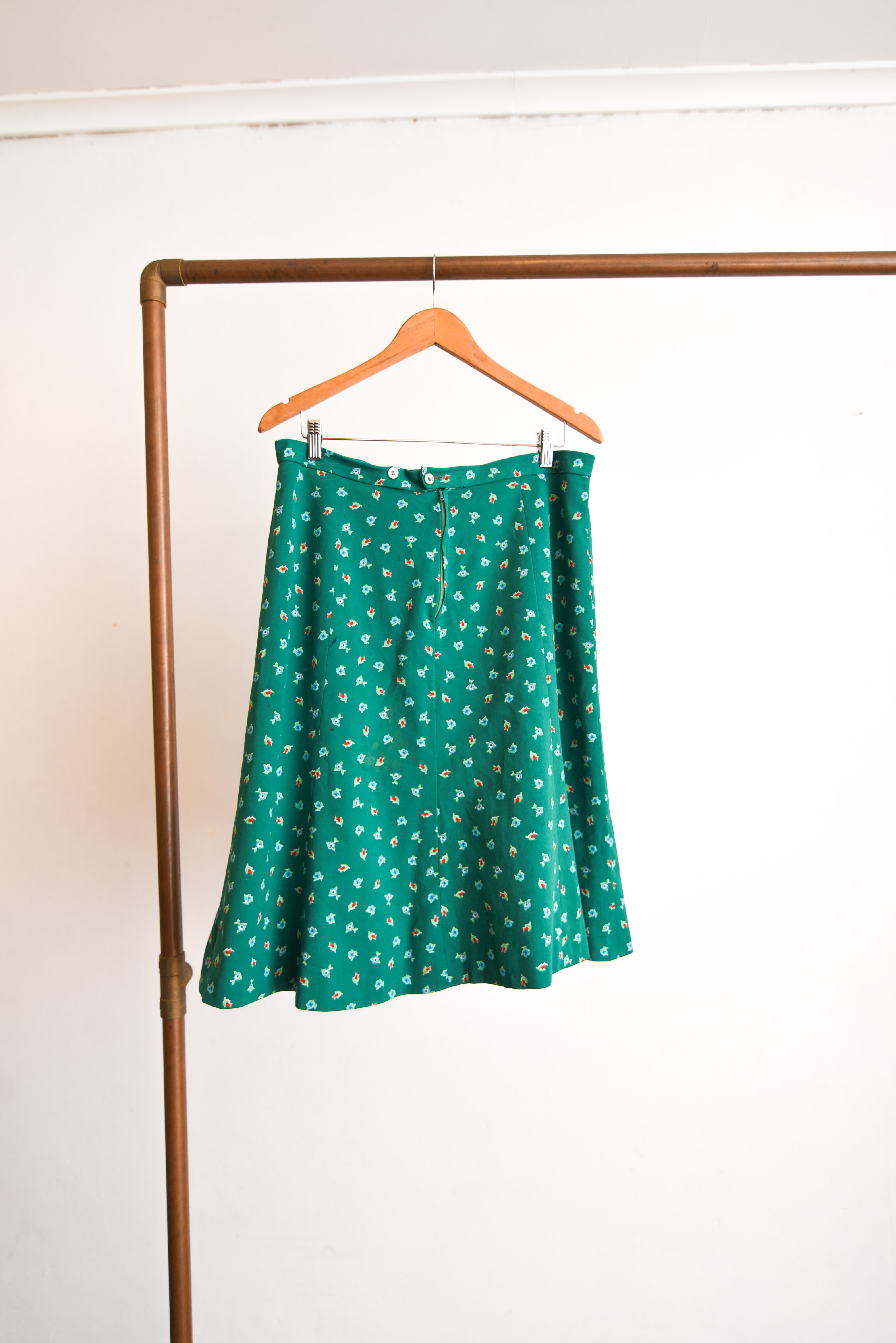 Falda verde 70s