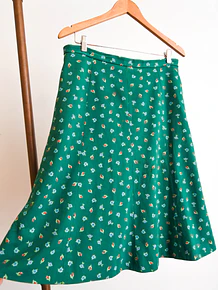 Falda verde 70s