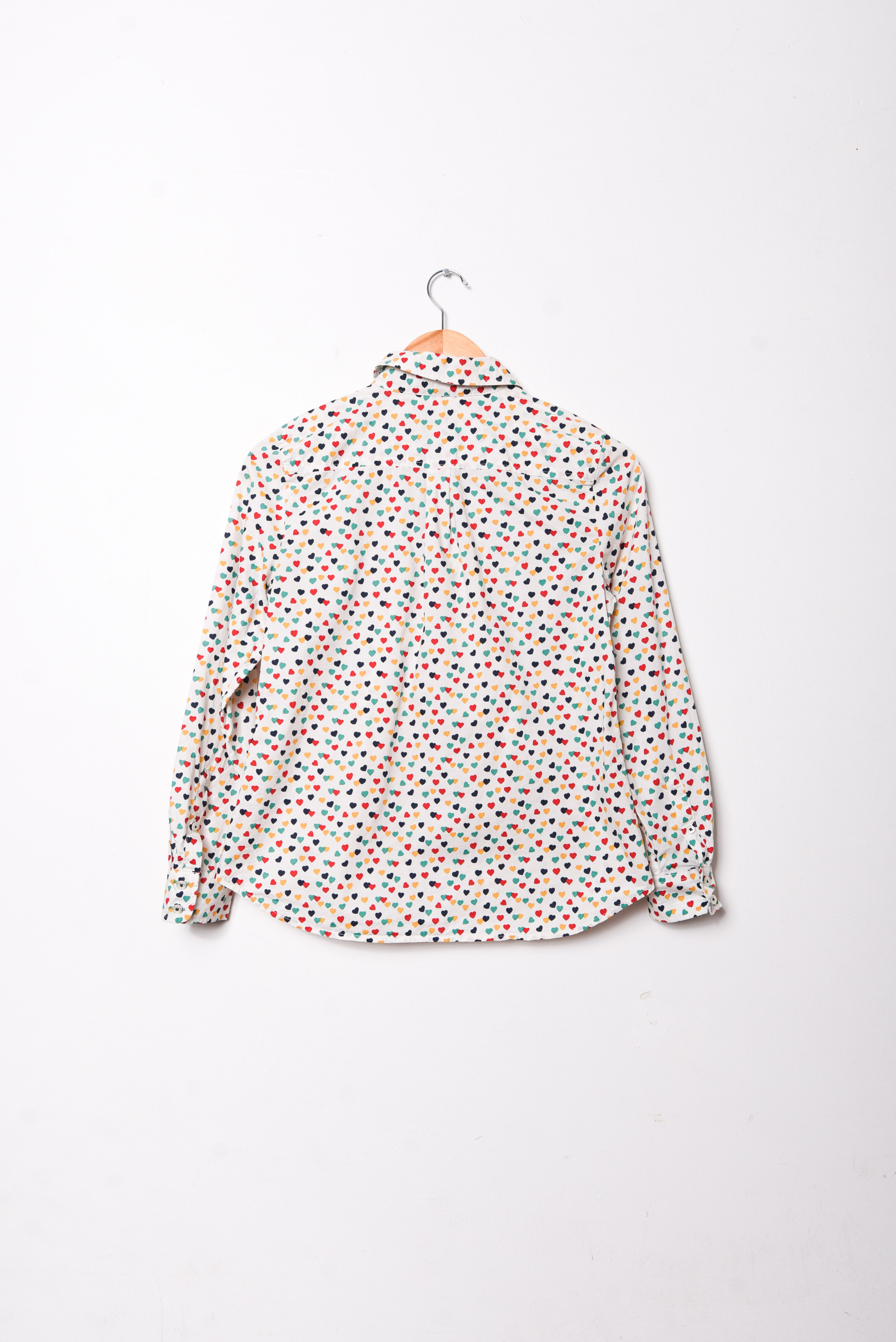 Camisa marfil corazones algodón