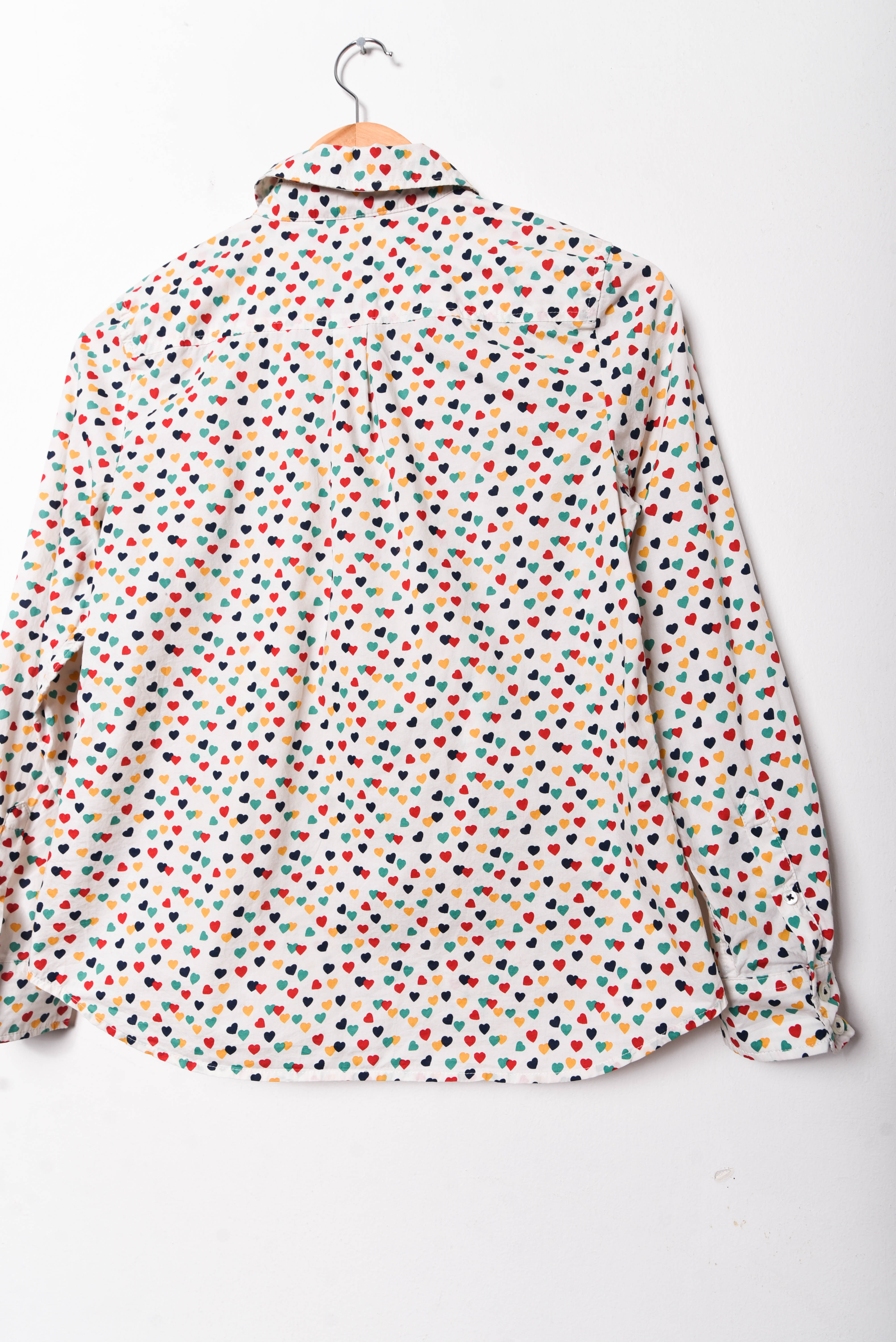 Camisa marfil corazones algodón
