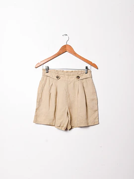 Short nude lino tiro alto