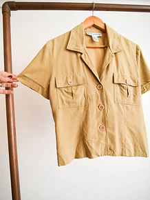 Blusa silk 90s safari
