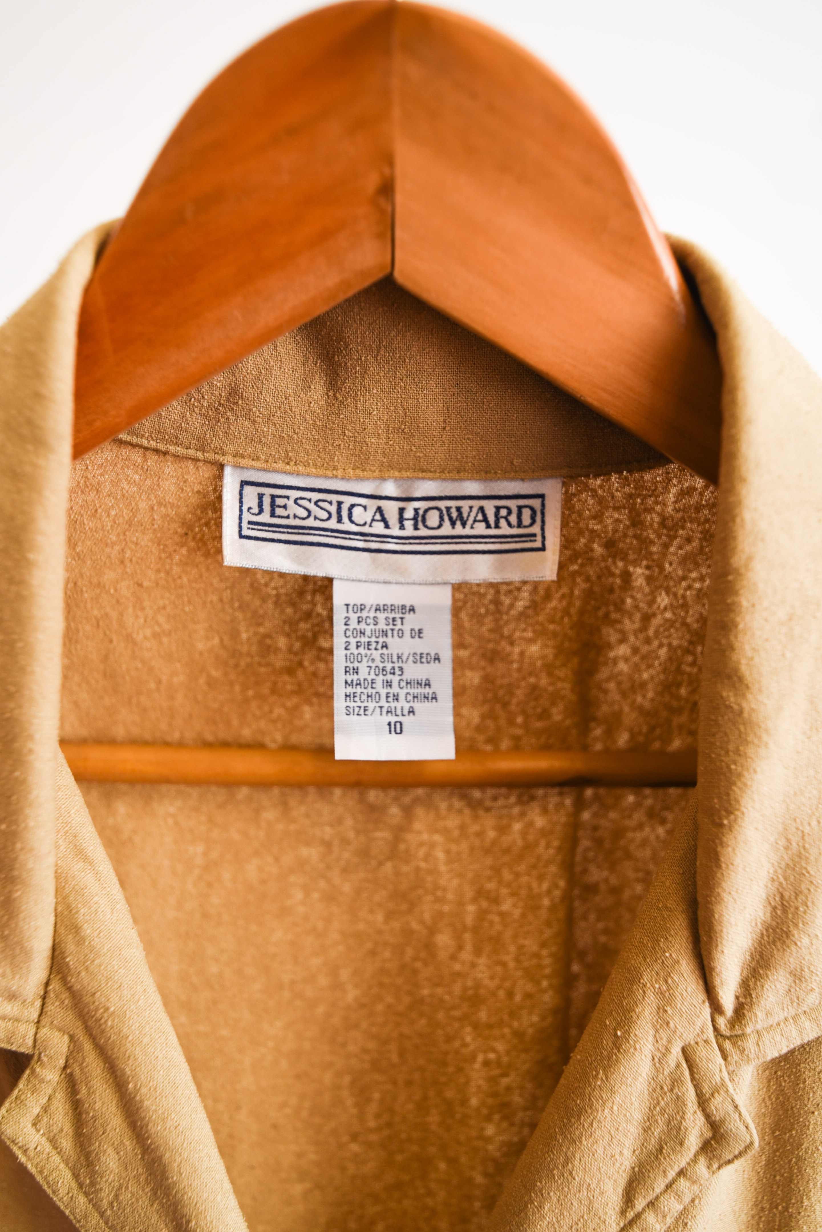 Blusa silk 90s safari