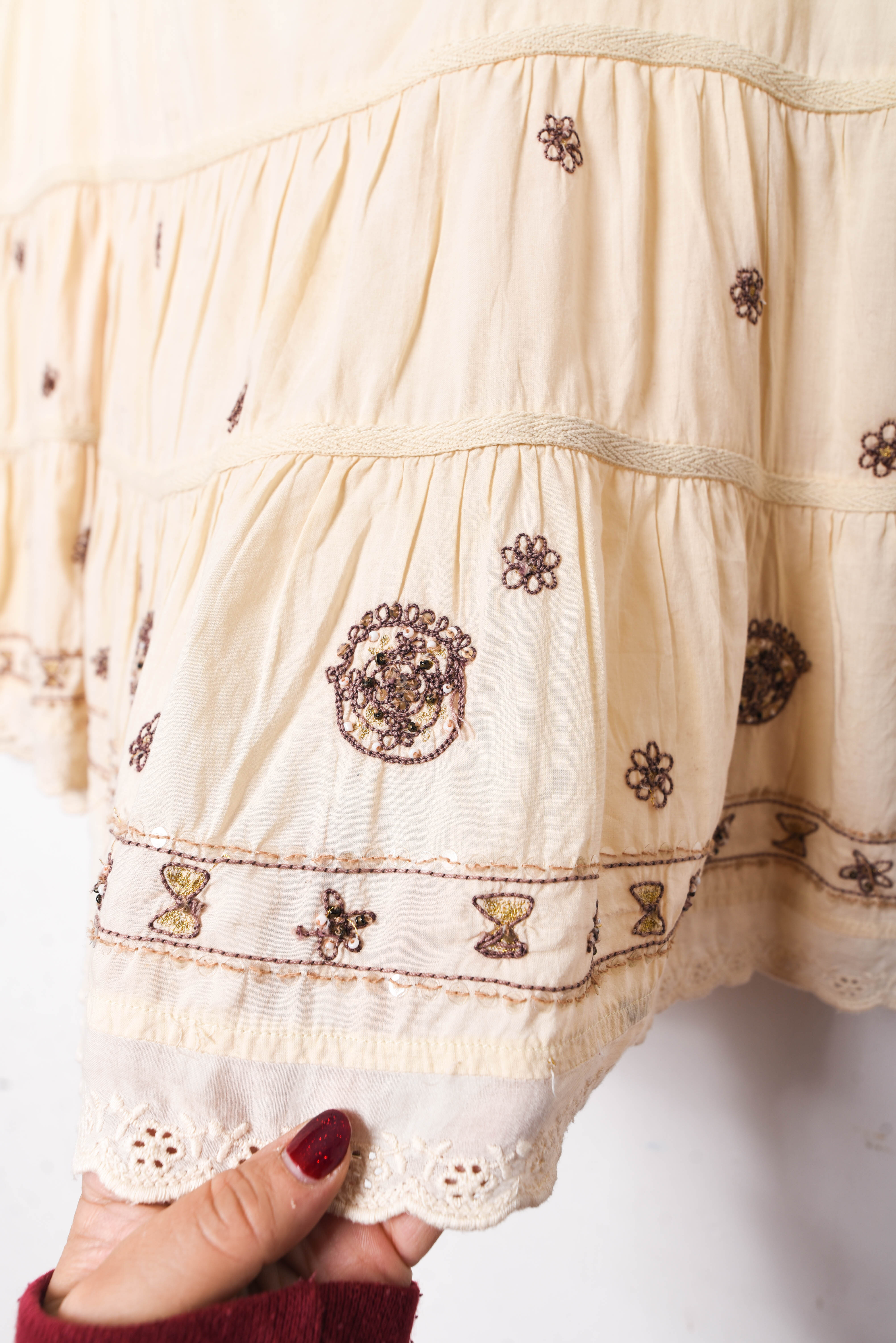 Falda cotton vntg capas
