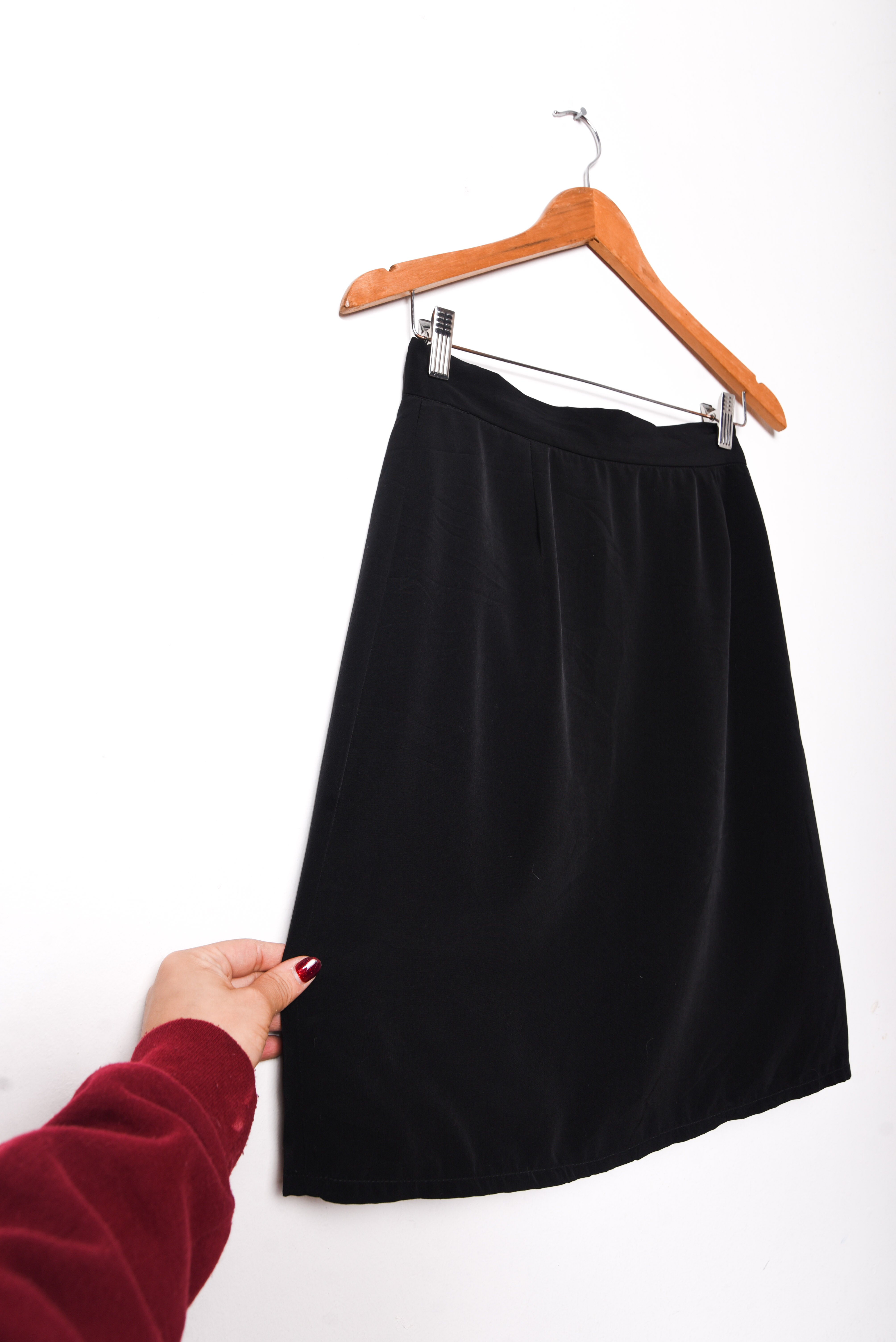 Falda negra vintage 90s