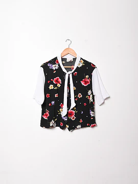 Blusa bambula floral lazito 90s