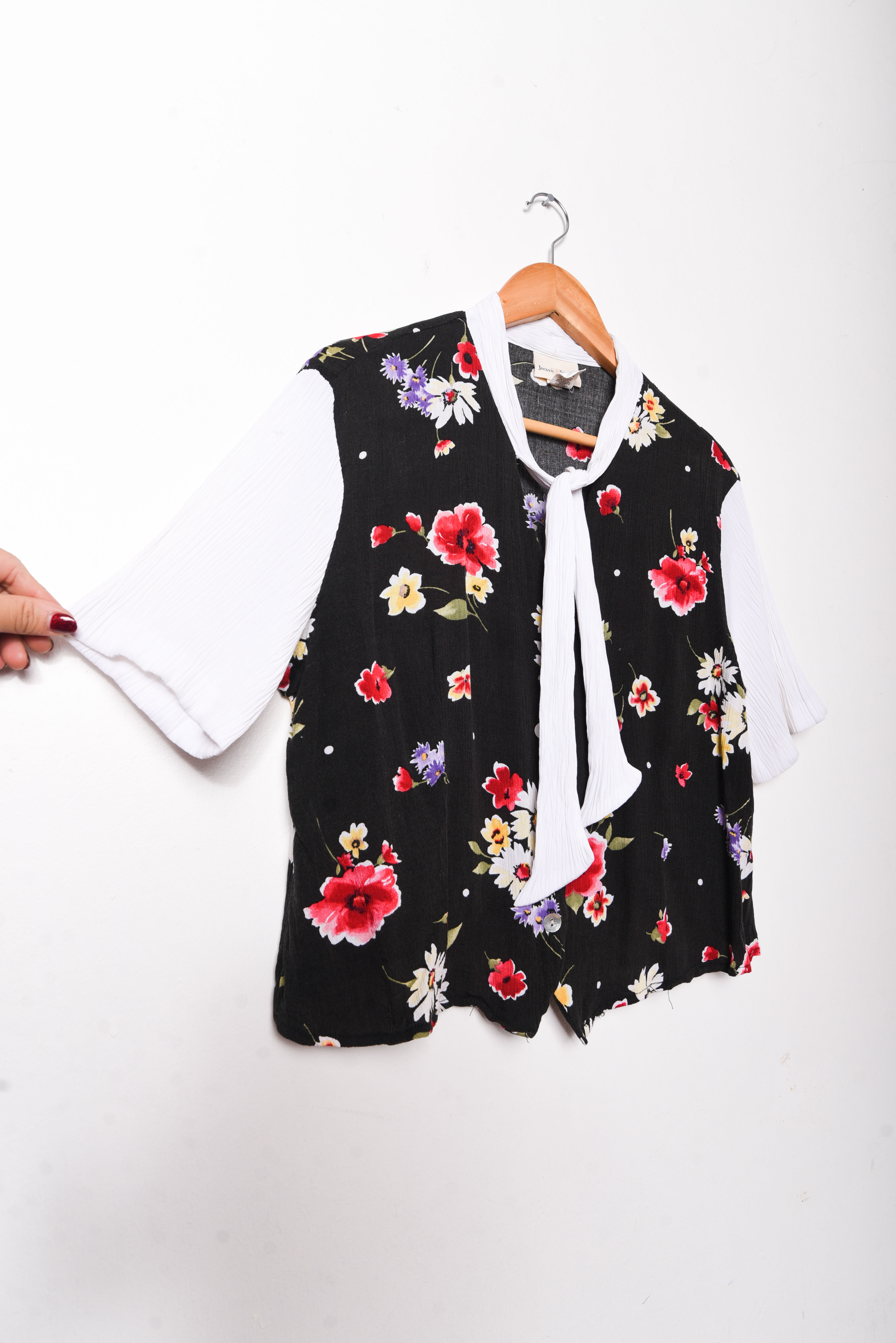 Blusa bambula floral lazito 90s
