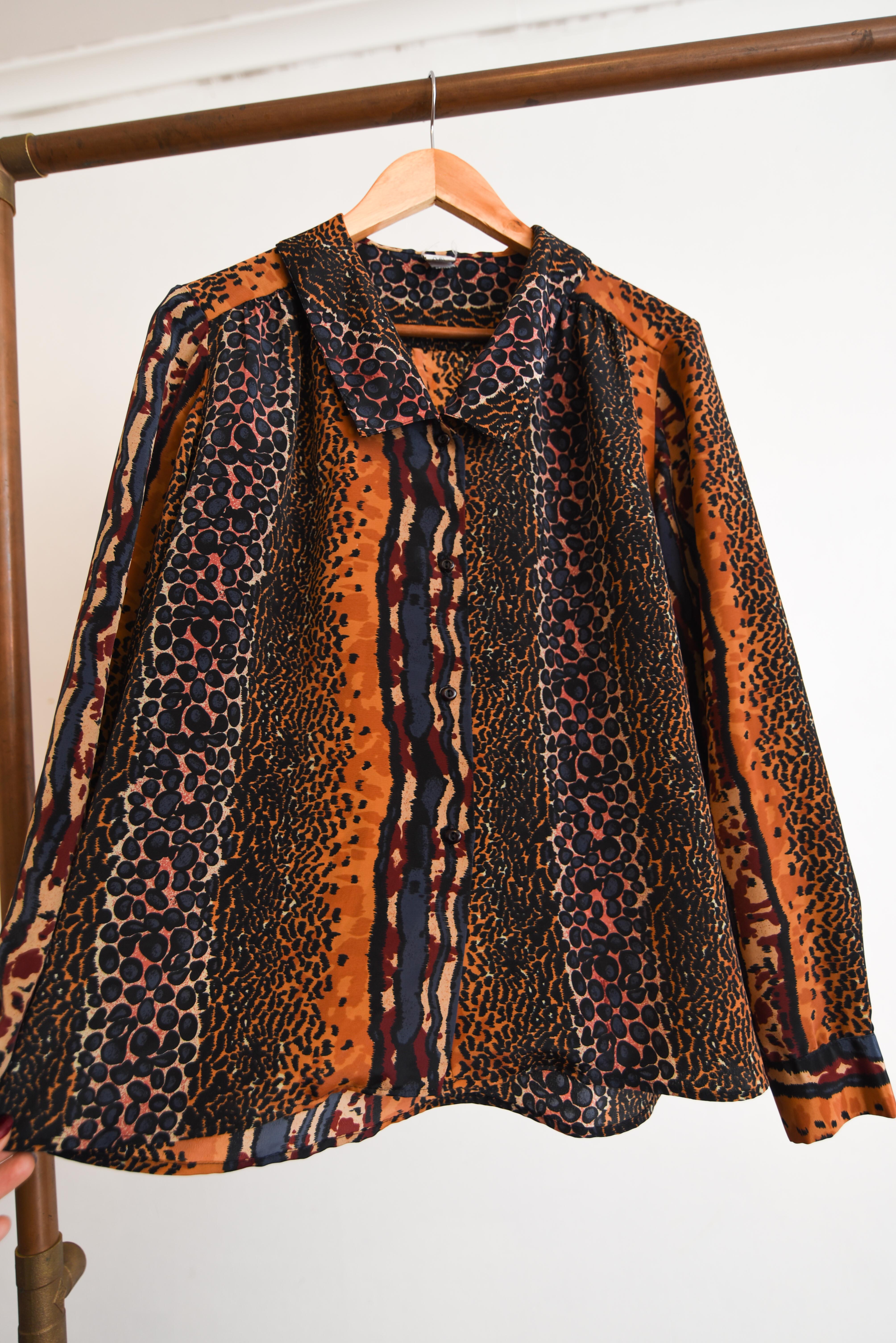 Blusa animal print 90s made in Chile