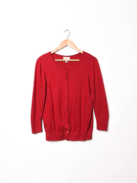 Cardigan rojo botones