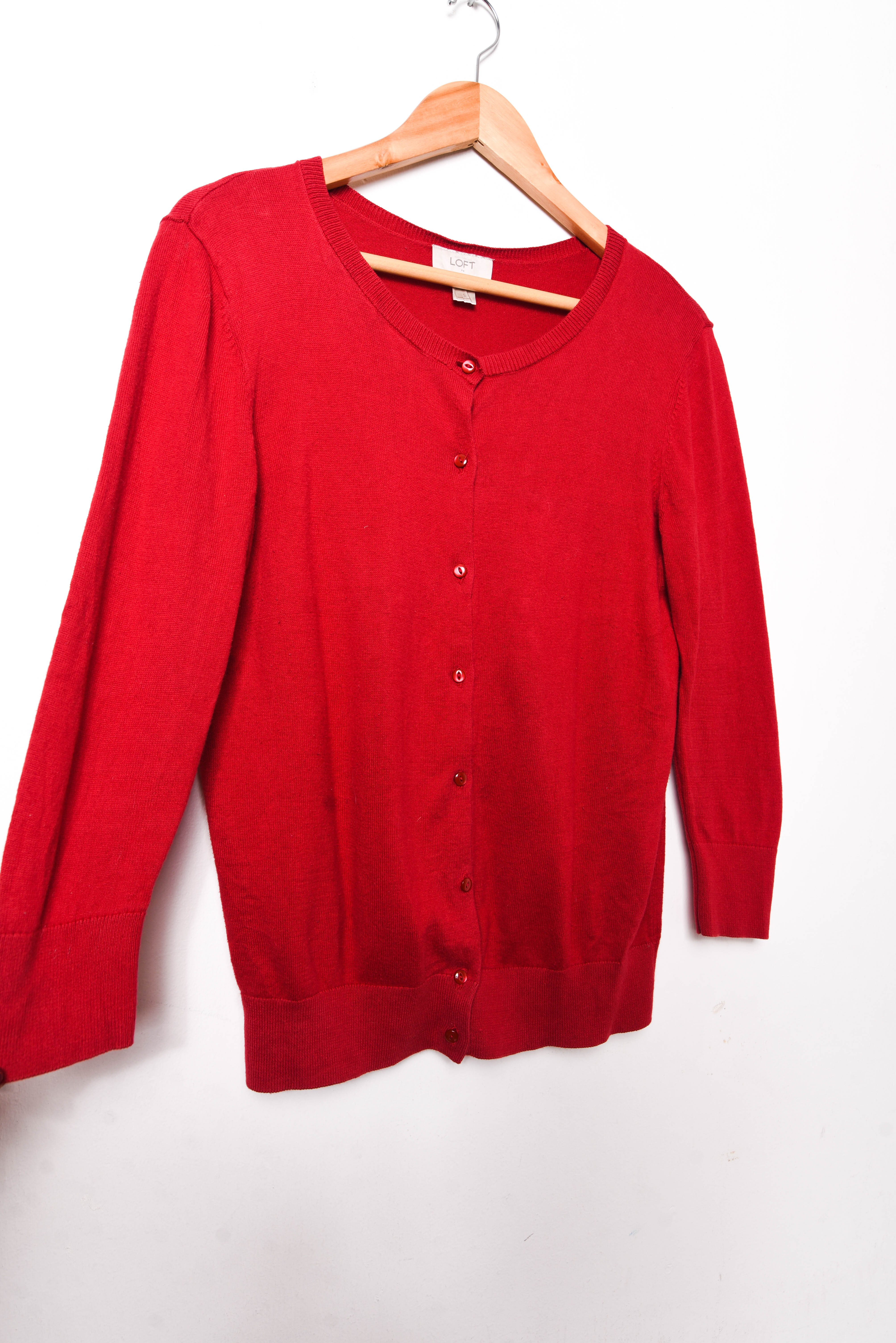 Cardigan rojo botones