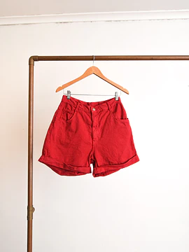 Short rojo denim 90s