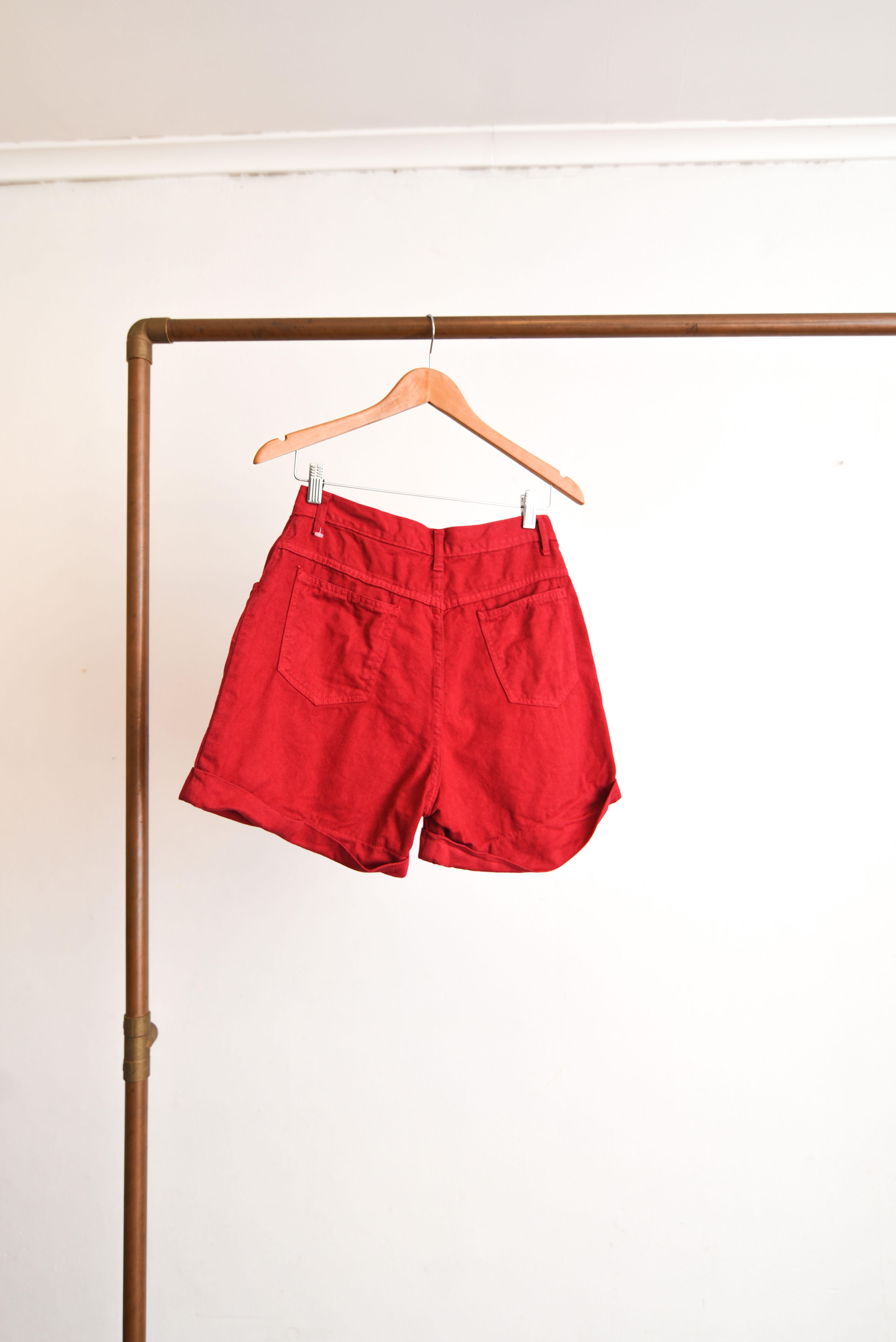 Short rojo denim 90s