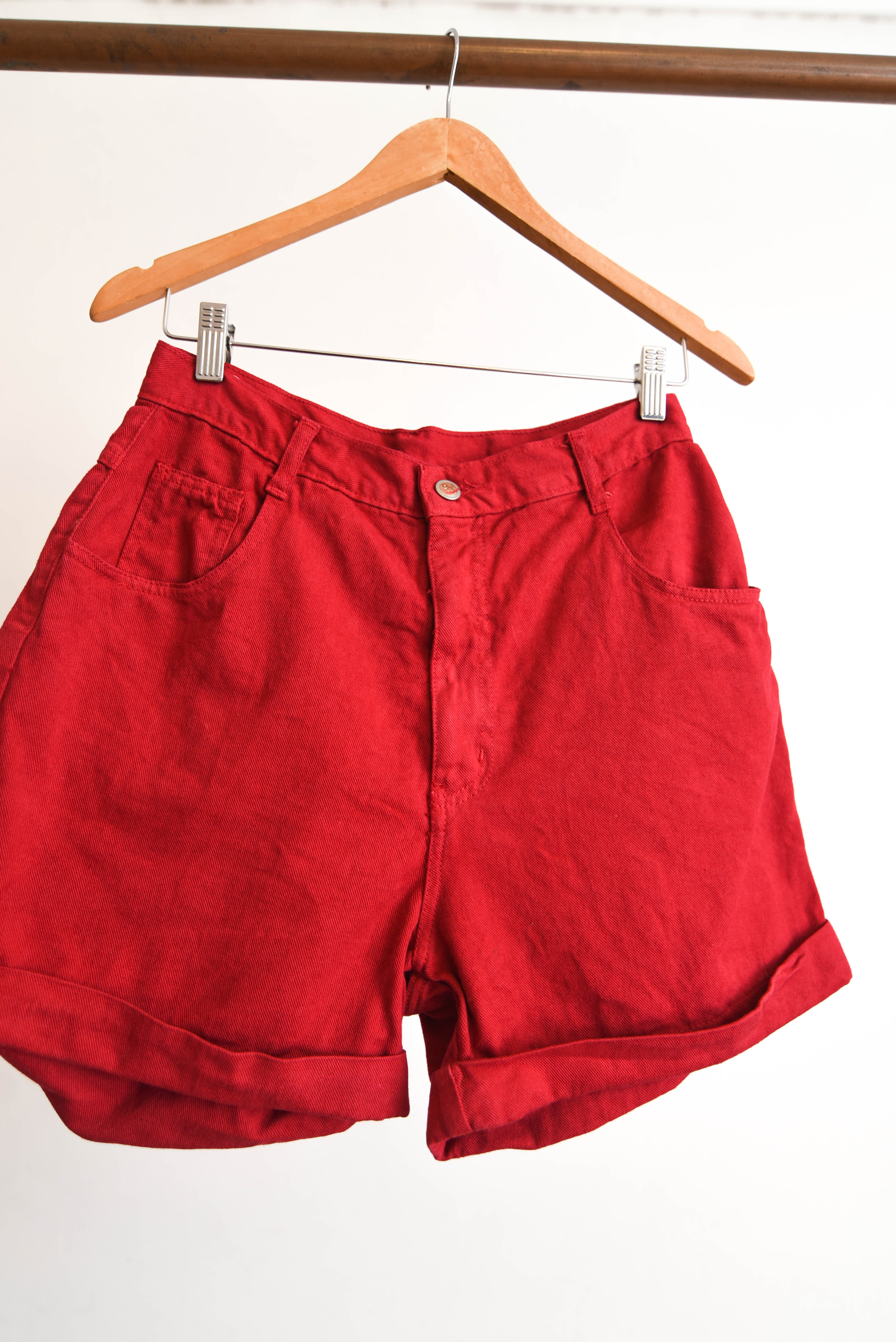 Short rojo denim 90s