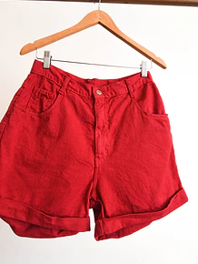 Short rojo denim 90s