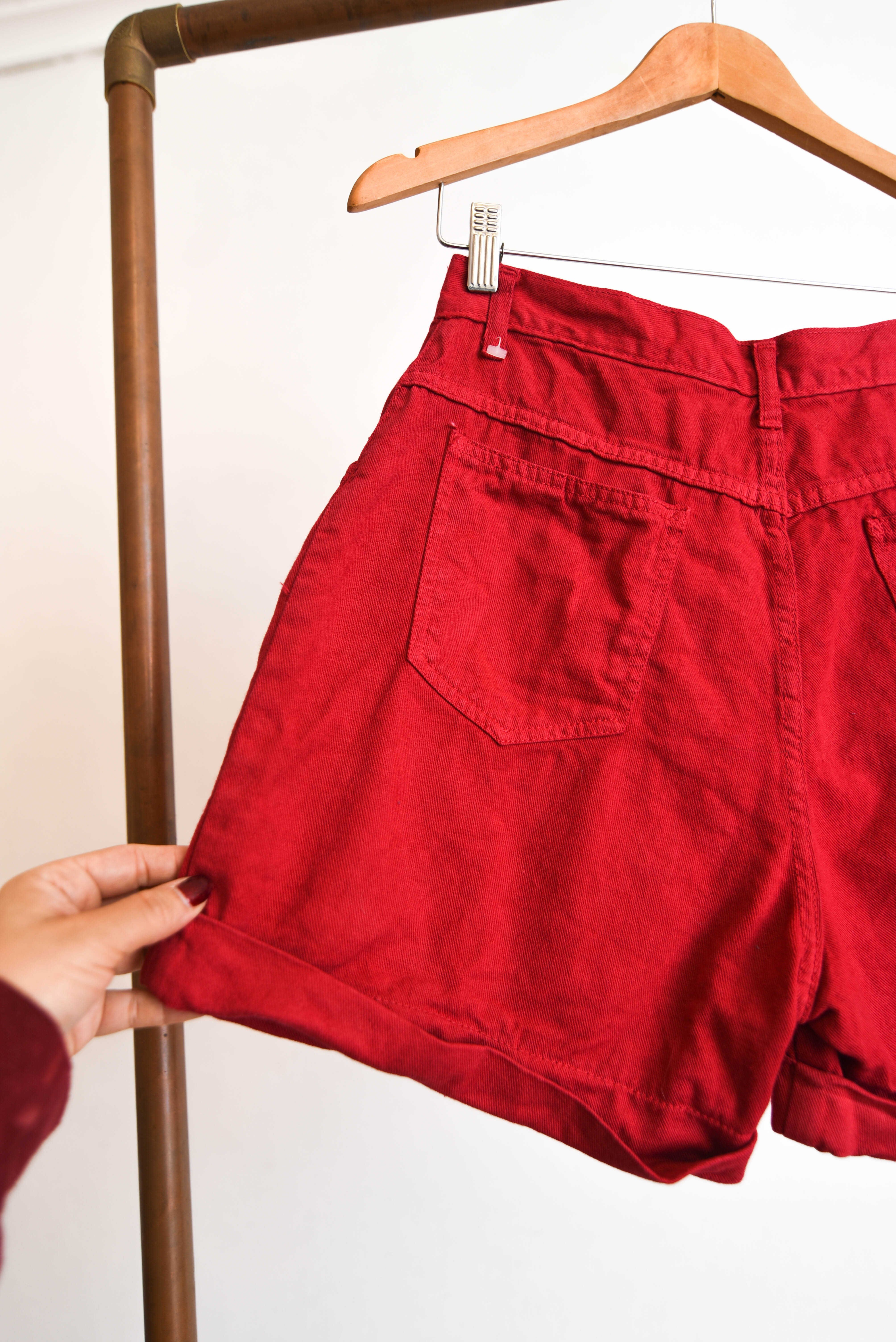 Short rojo denim 90s