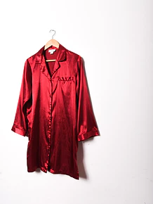 Camisa lencera rojo satín