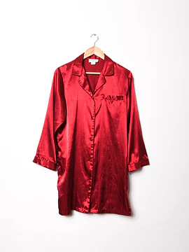 Camisa lencera rojo satín
