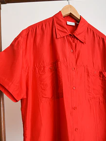 Camisa roja seda 90s
