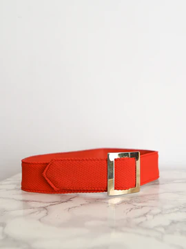 Cinturón 70s rojo y dorado