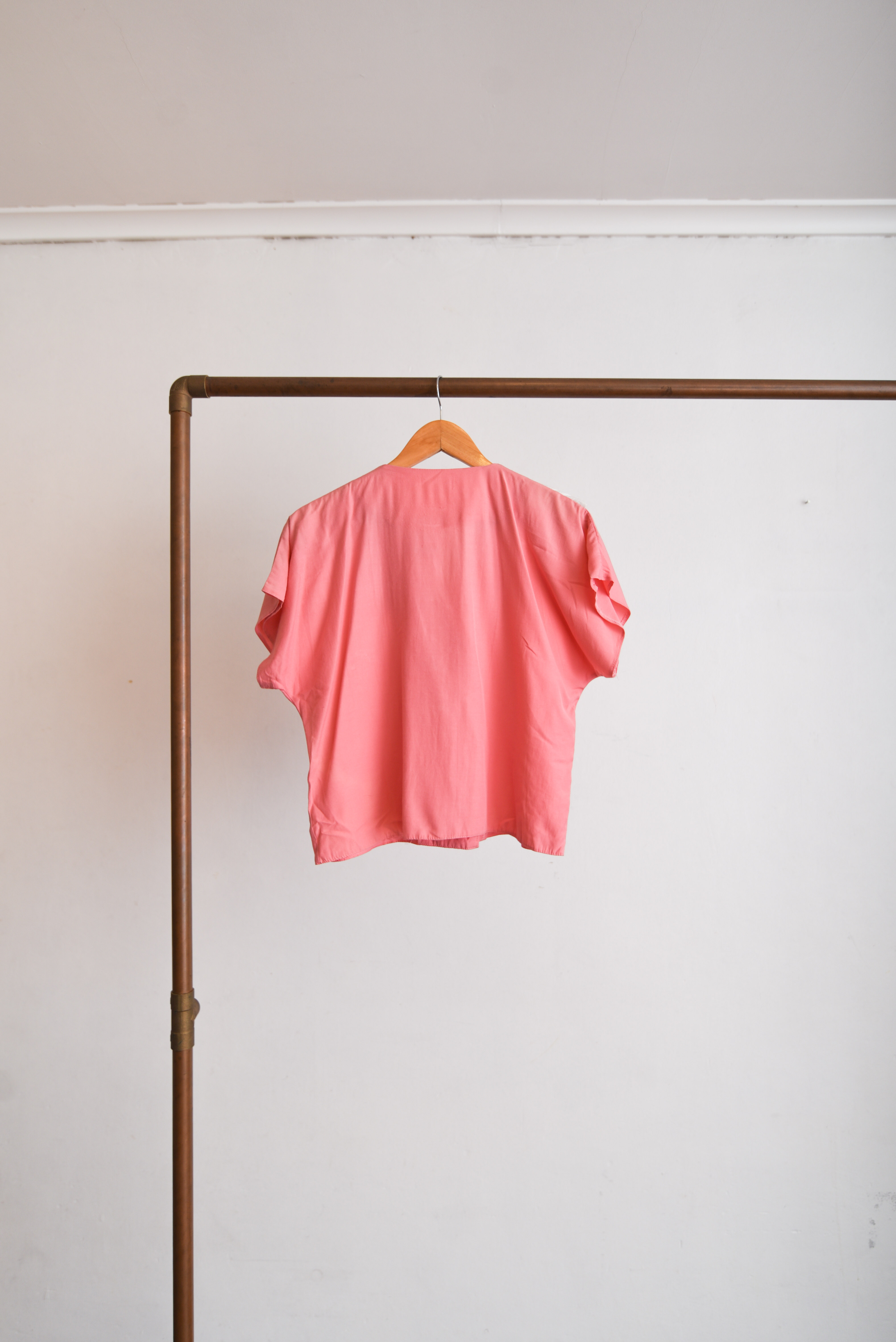 Blusa rosada vntg cuellito 