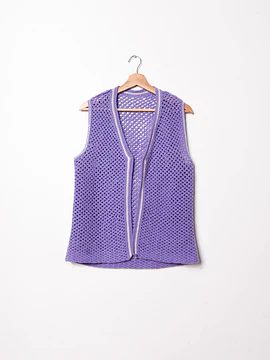 Sweater vest tejido lila