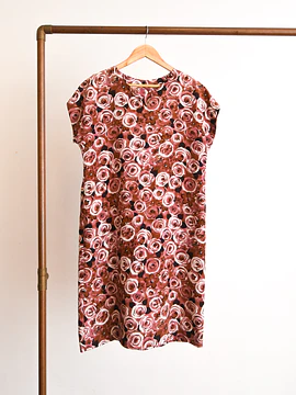 Vestido handmade rosas vntg