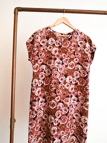 Vestido handmade rosas vntg