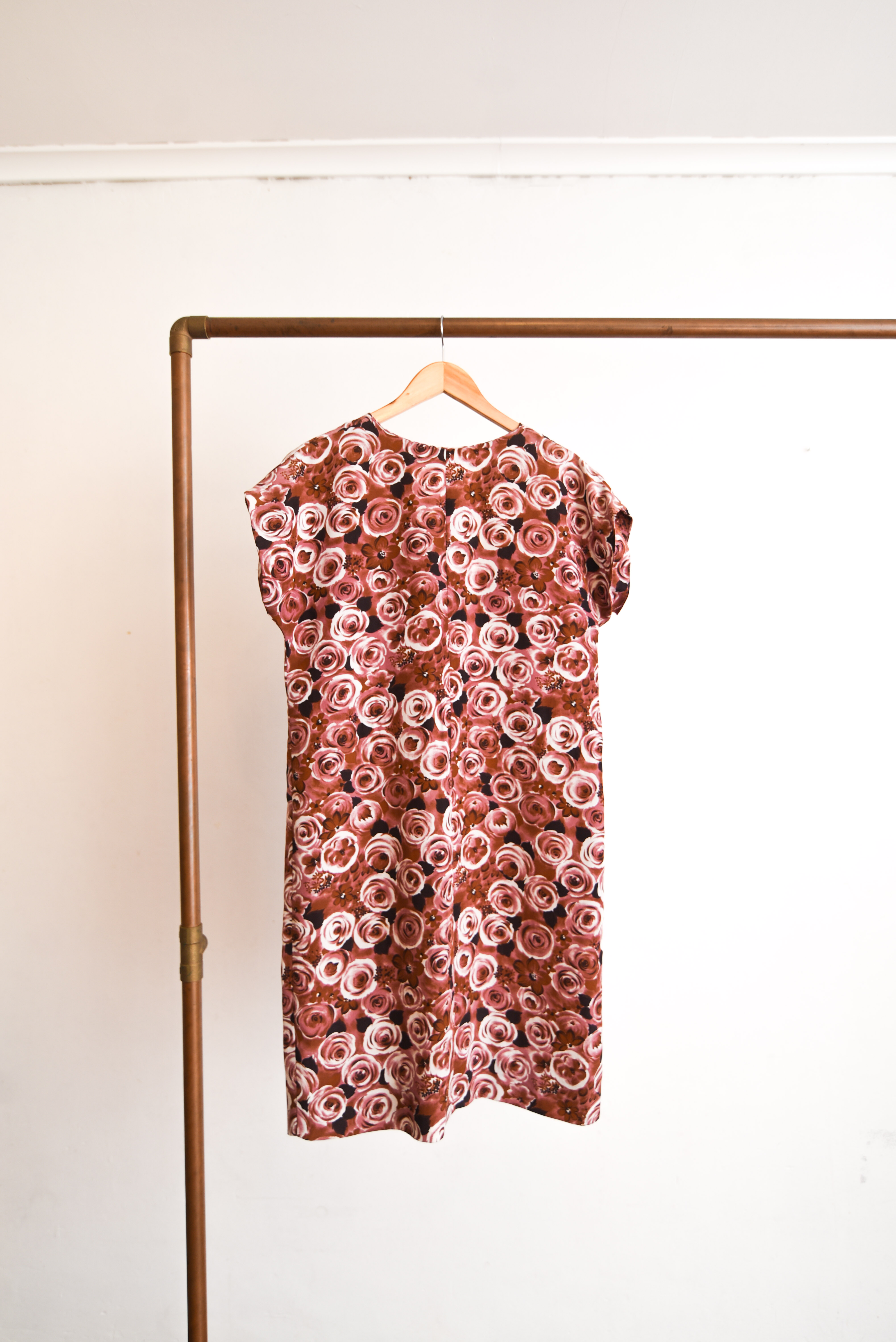 Vestido handmade rosas vntg