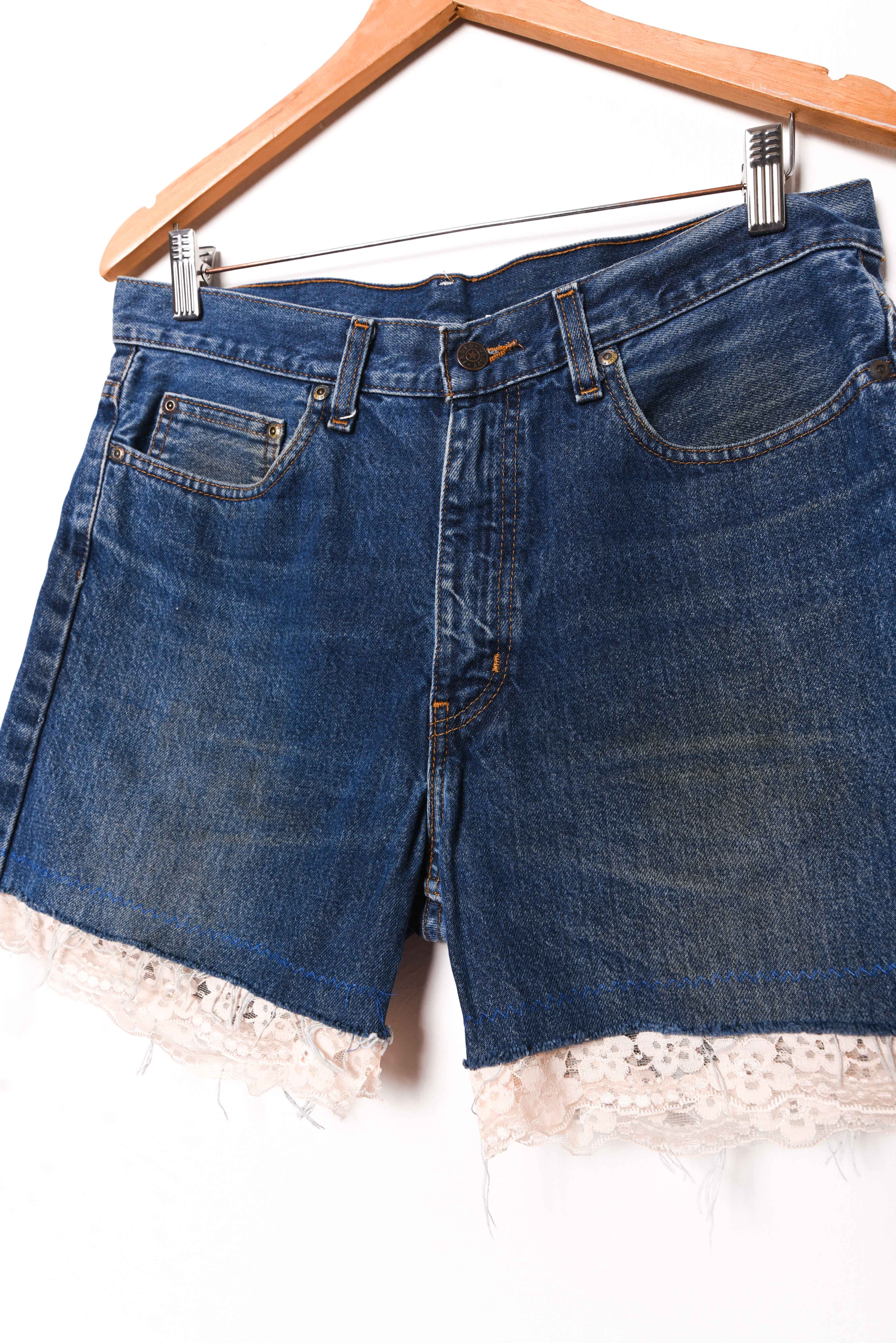 Short denim reworked x Vntg Cat