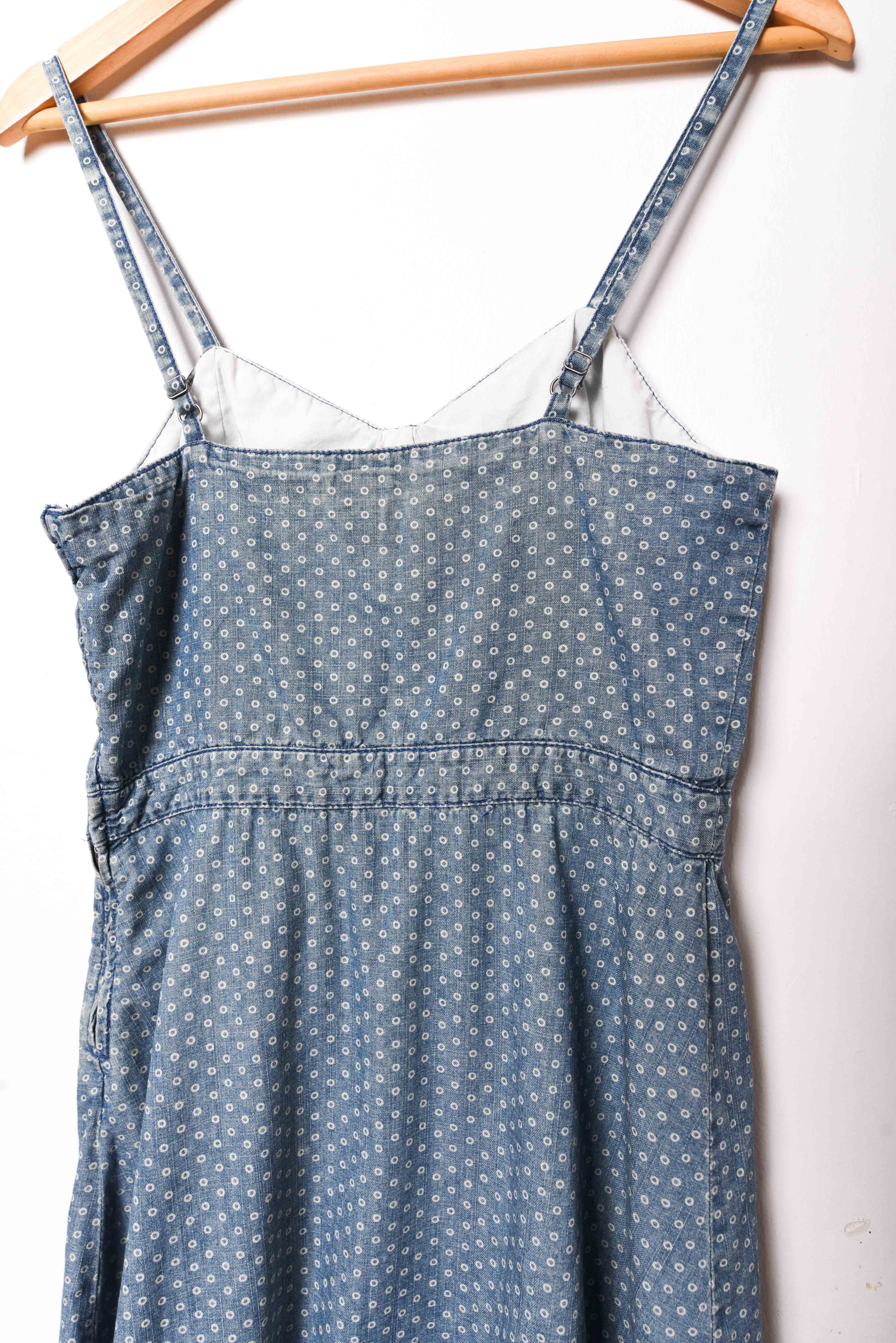 Vestido denim círculos