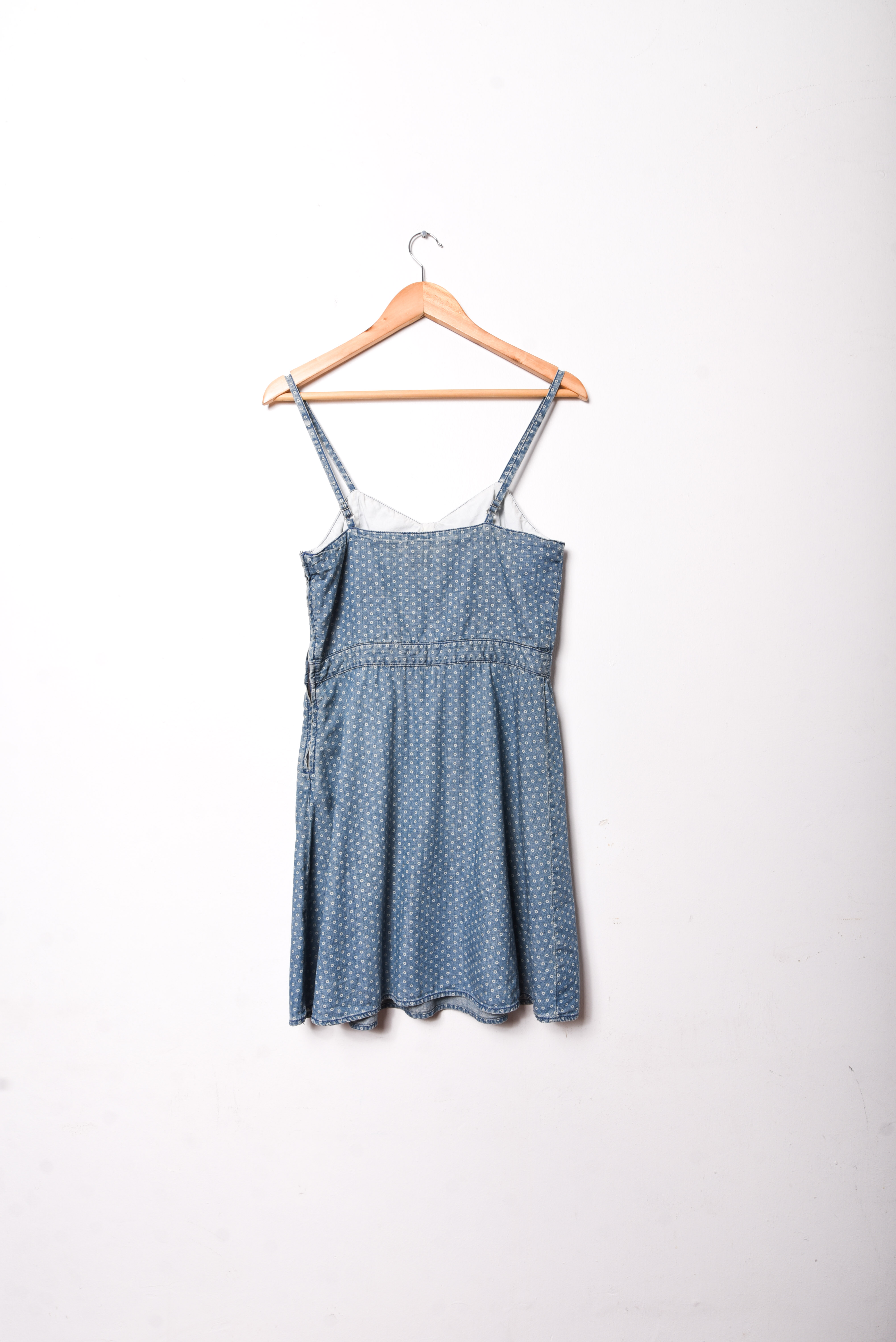 Vestido denim círculos