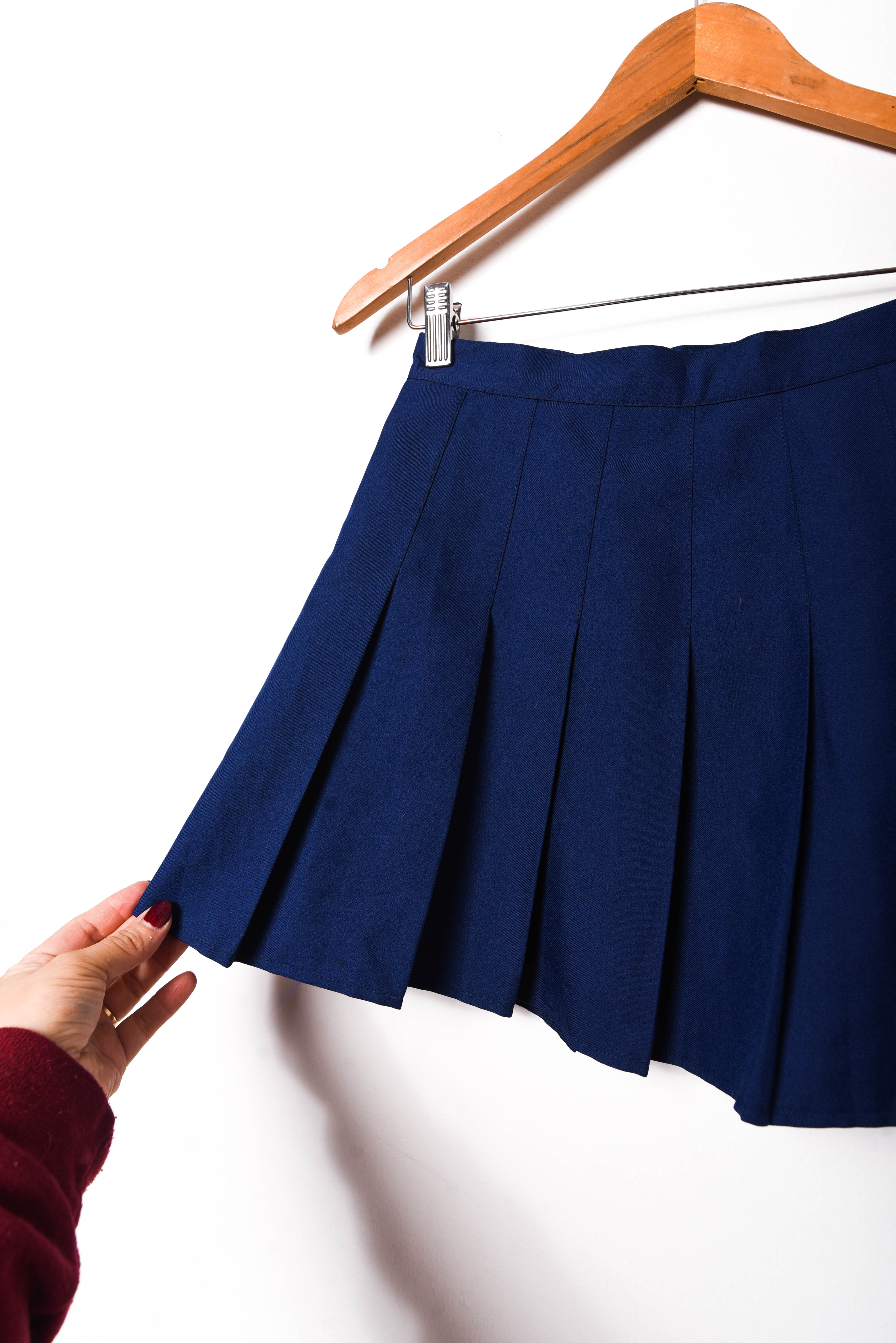 Falda azul navy tablas