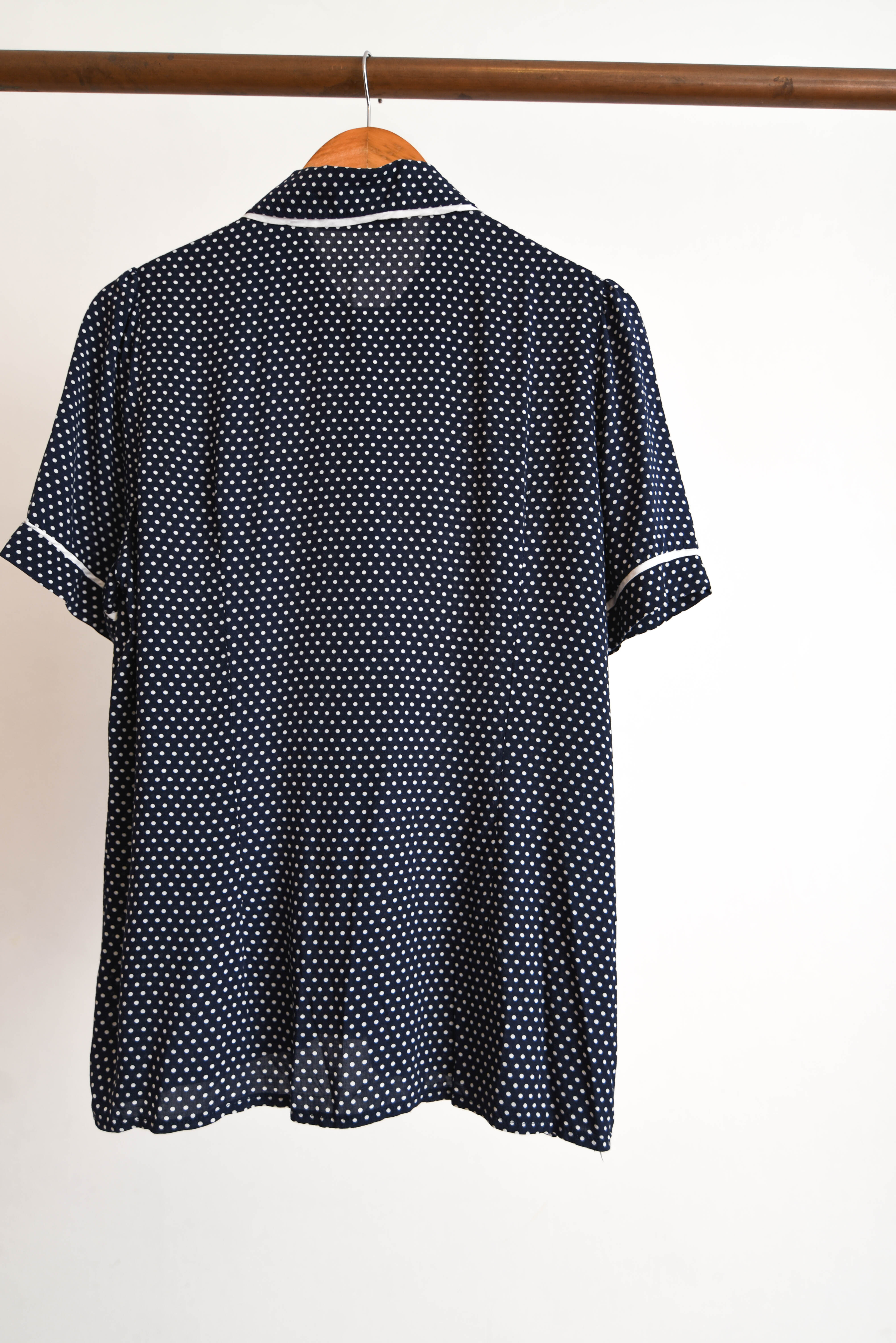 Blusa marinera lunares cuello peter pan