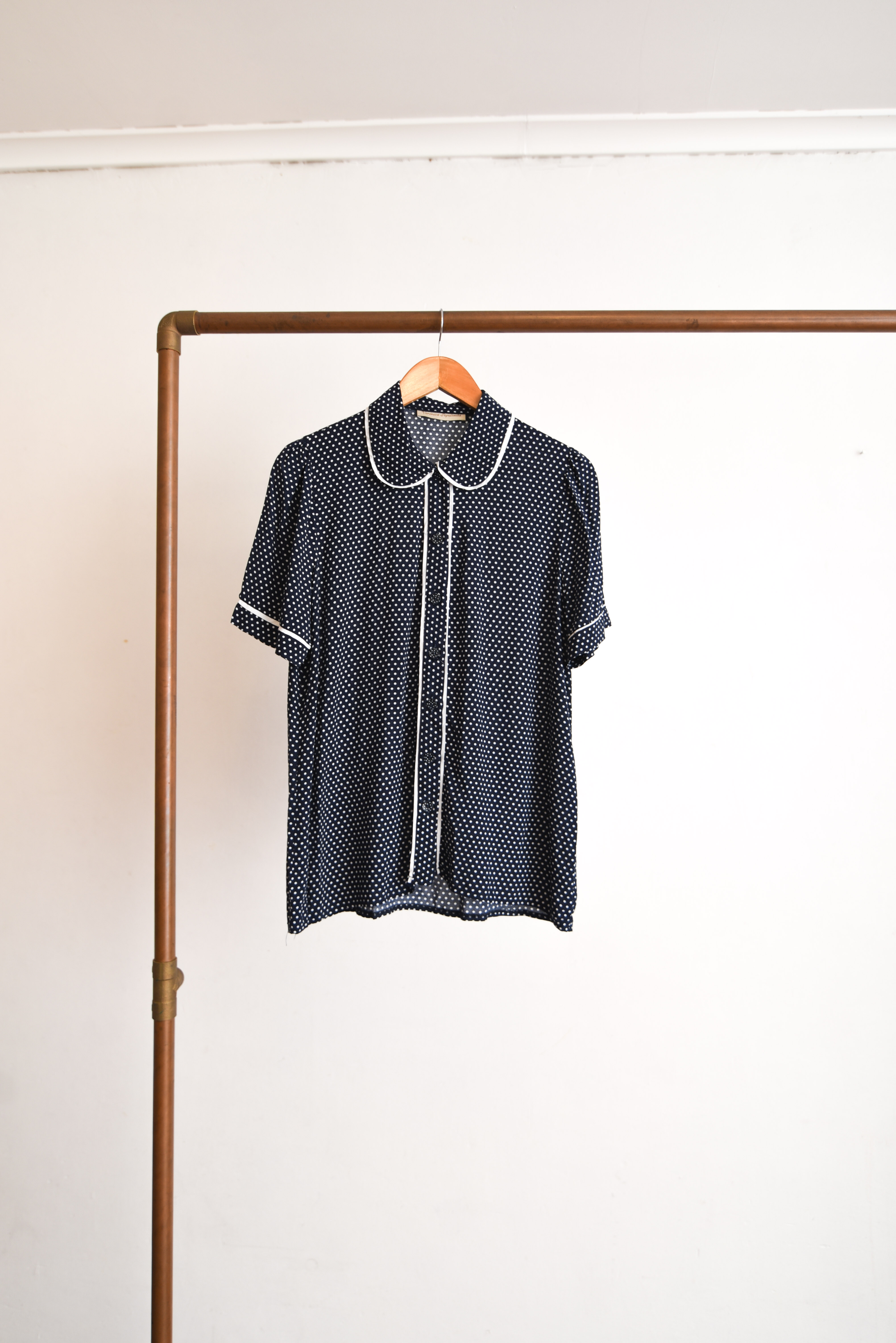 Blusa marinera lunares cuello peter pan