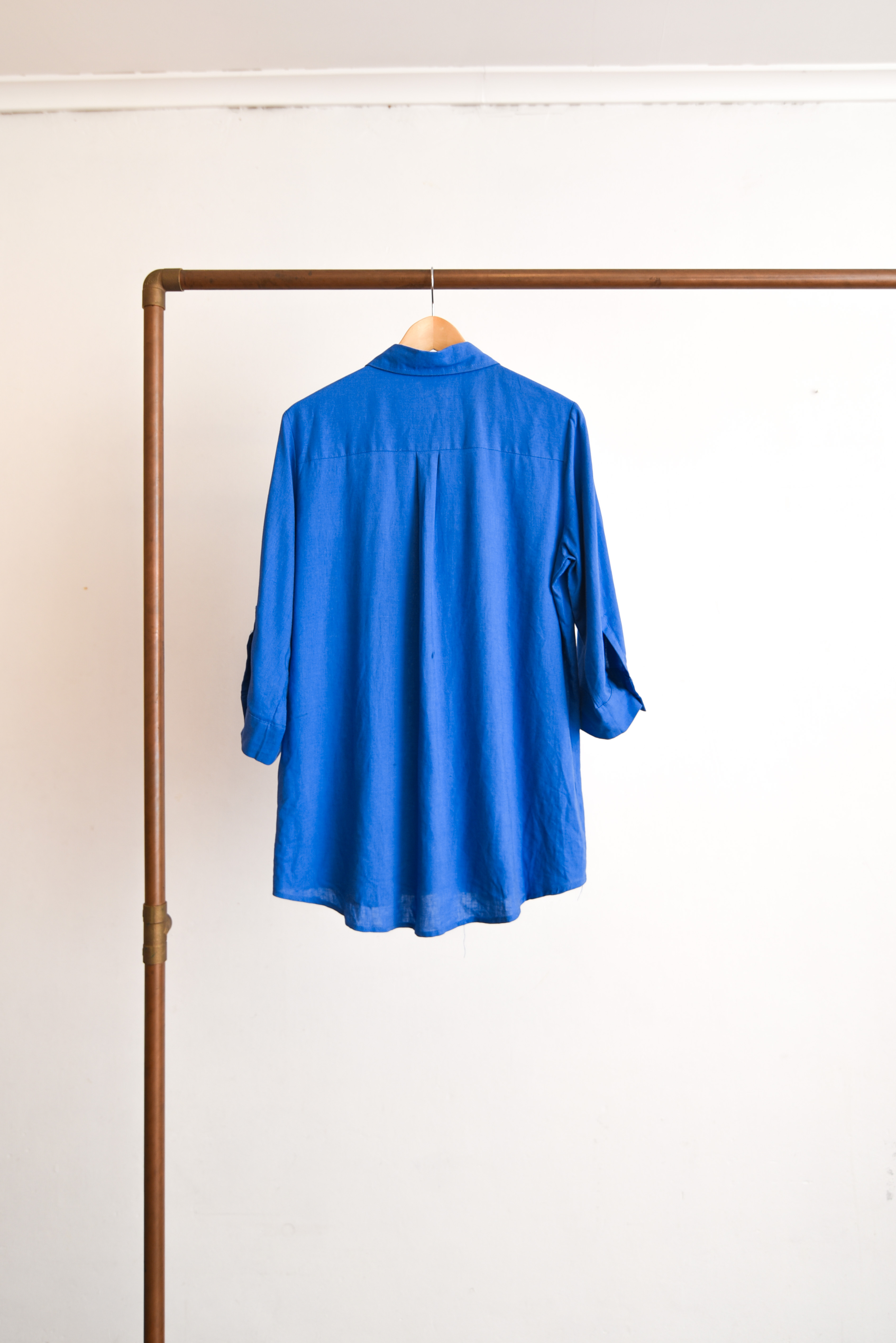 Camisa azulina viscosa lino