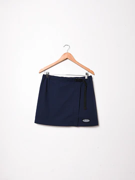 Falda wrap navy vntg