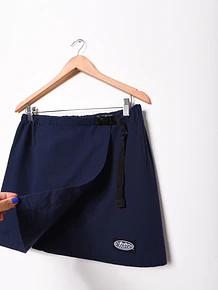 Falda wrap navy vntg