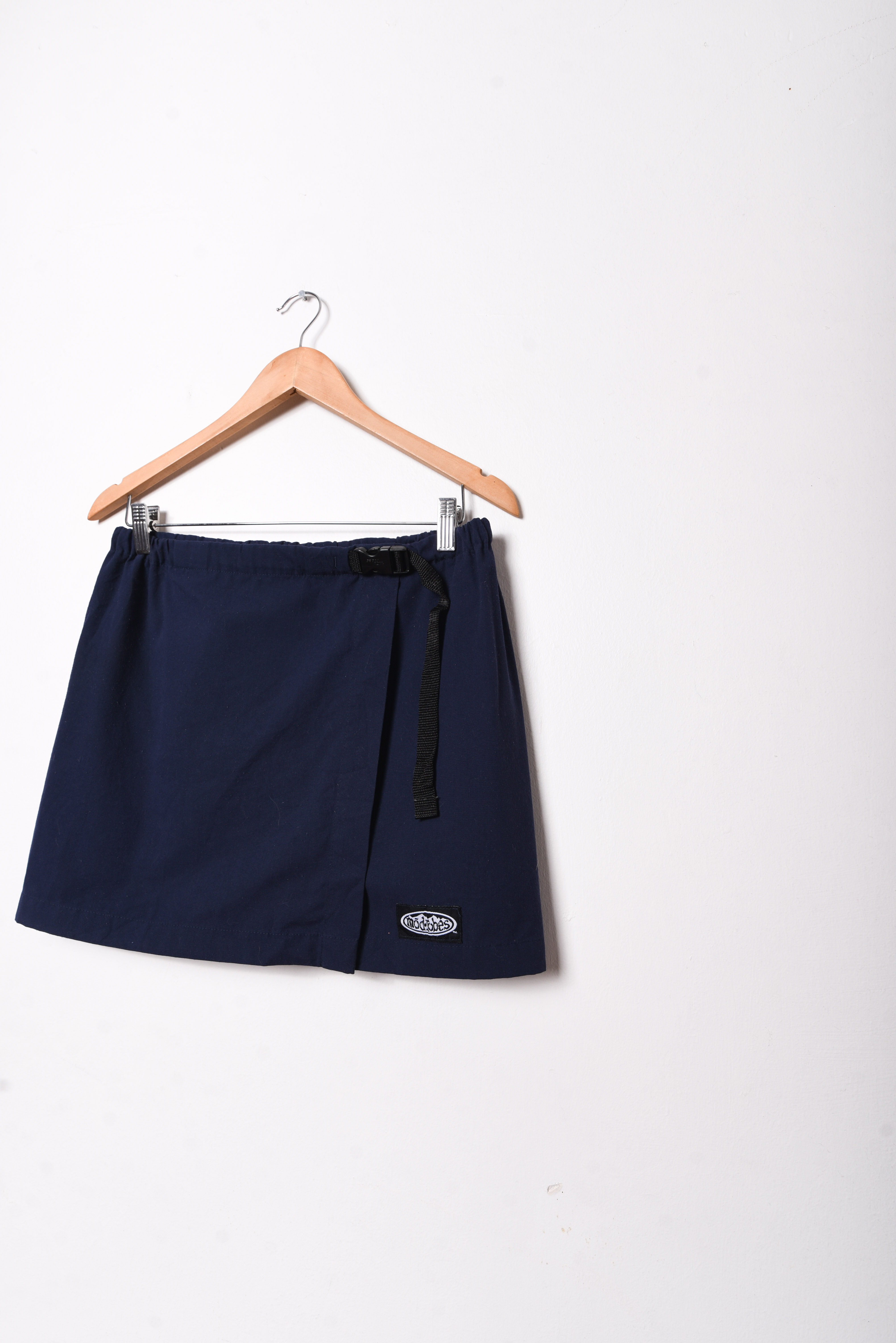 Falda wrap navy vntg