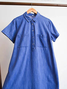 Vestido camisero denim