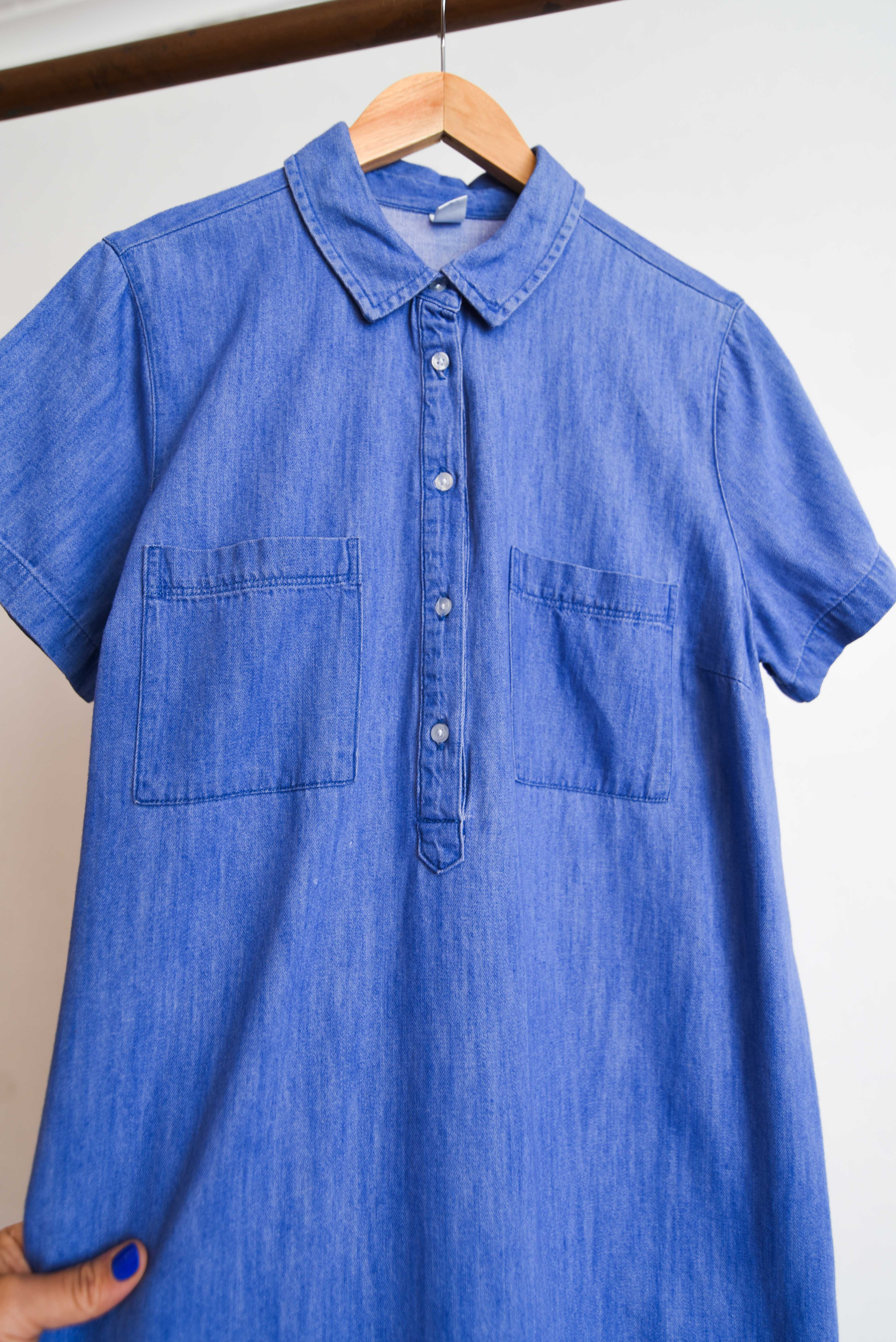 Vestido camisero denim