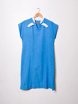 Vestido azulino 80s