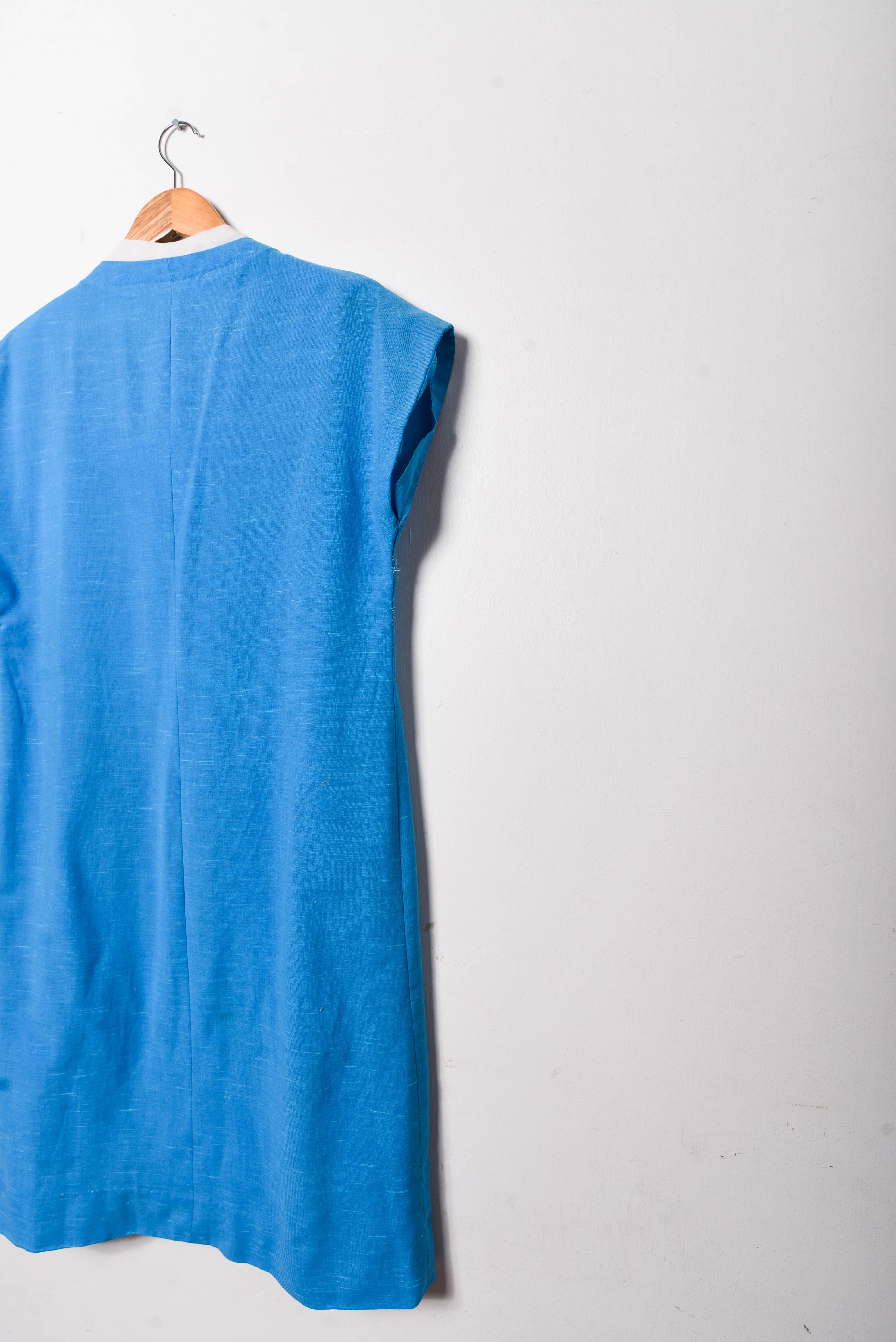Vestido azulino 80s