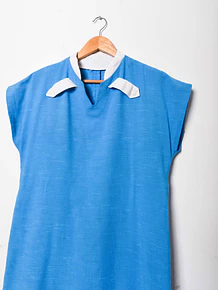 Vestido azulino 80s