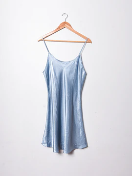 Slipdress celeste satín
