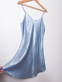 Slipdress celeste satín