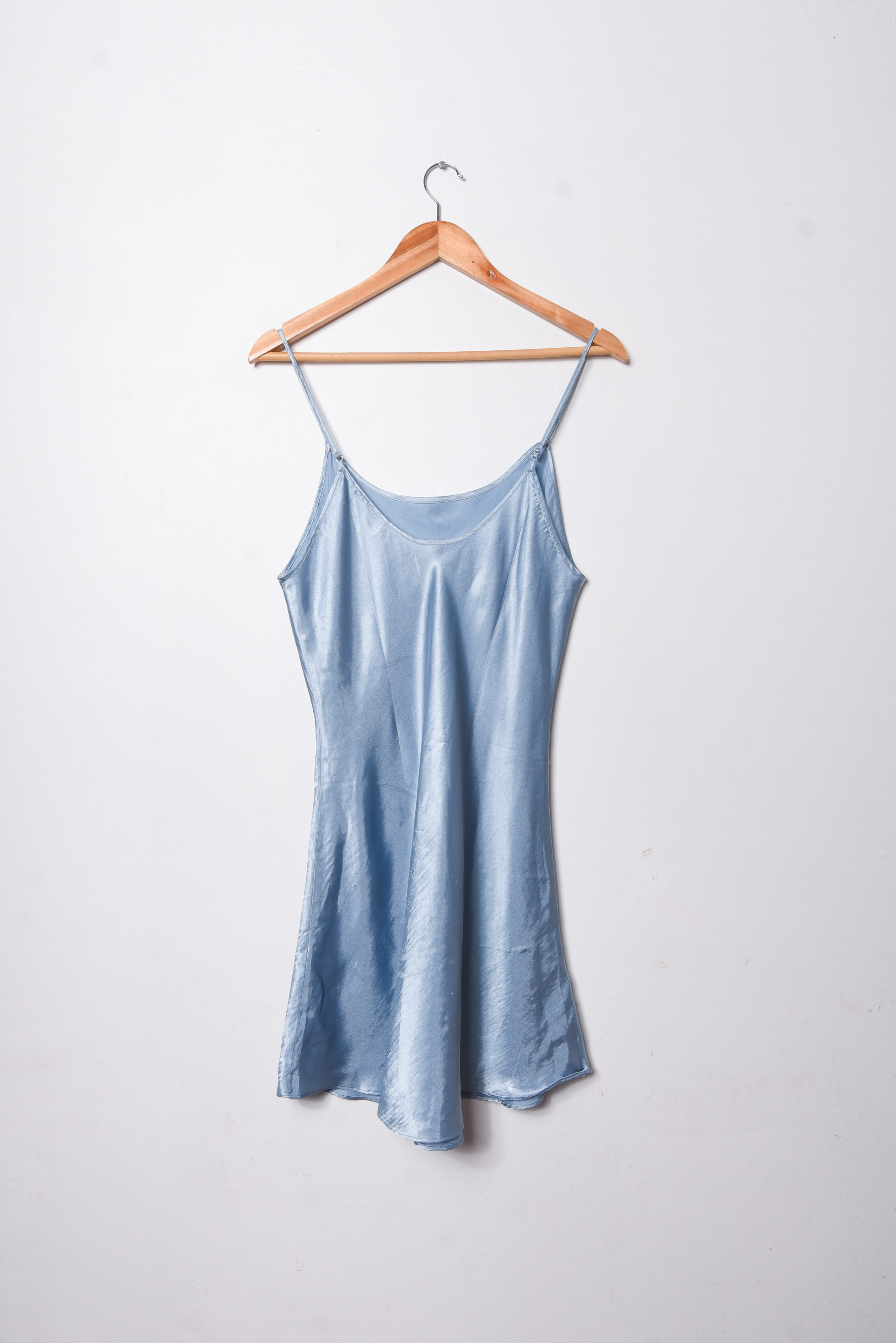 Slipdress celeste satín
