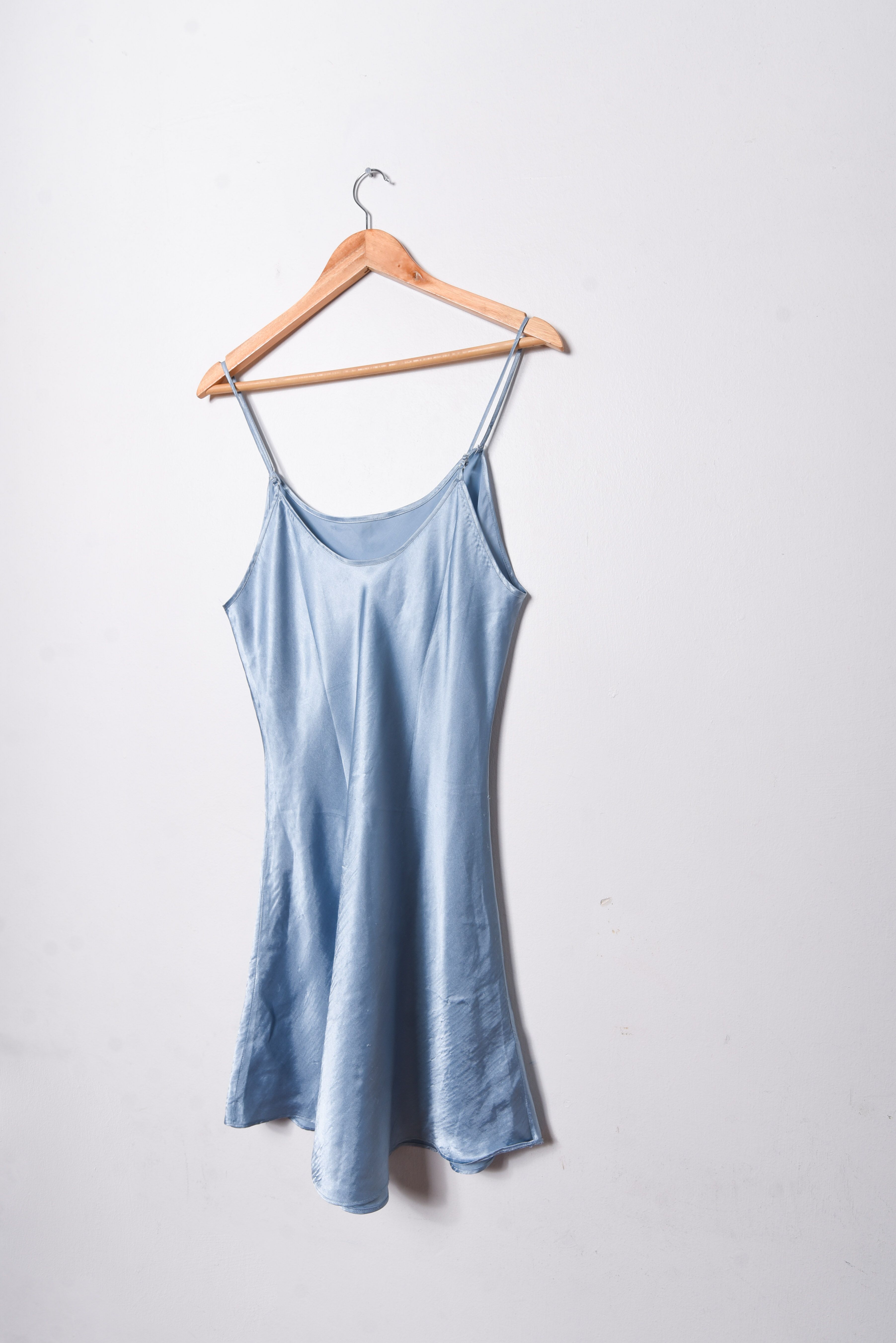 Slipdress celeste satín