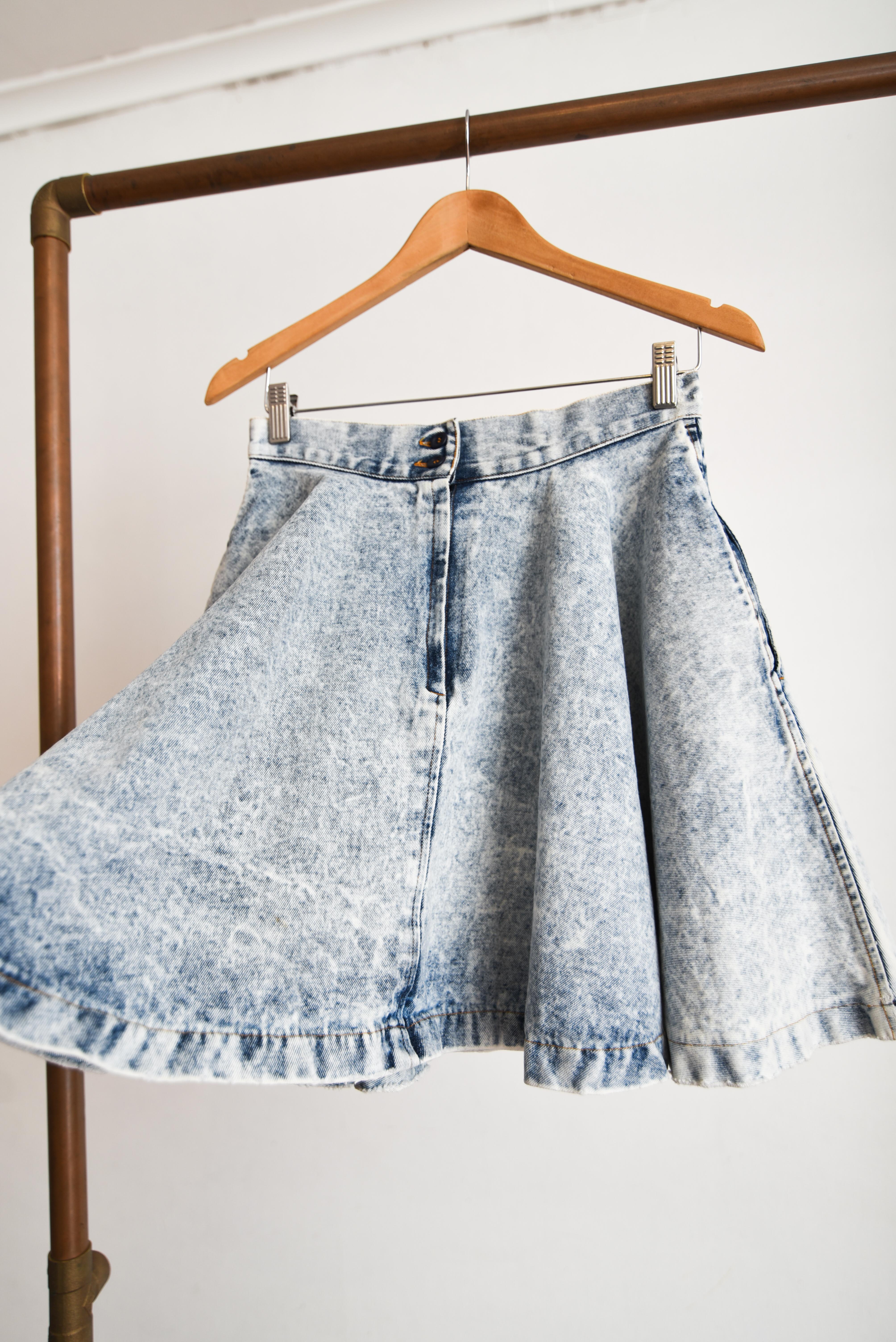 Falda 80s acid wash