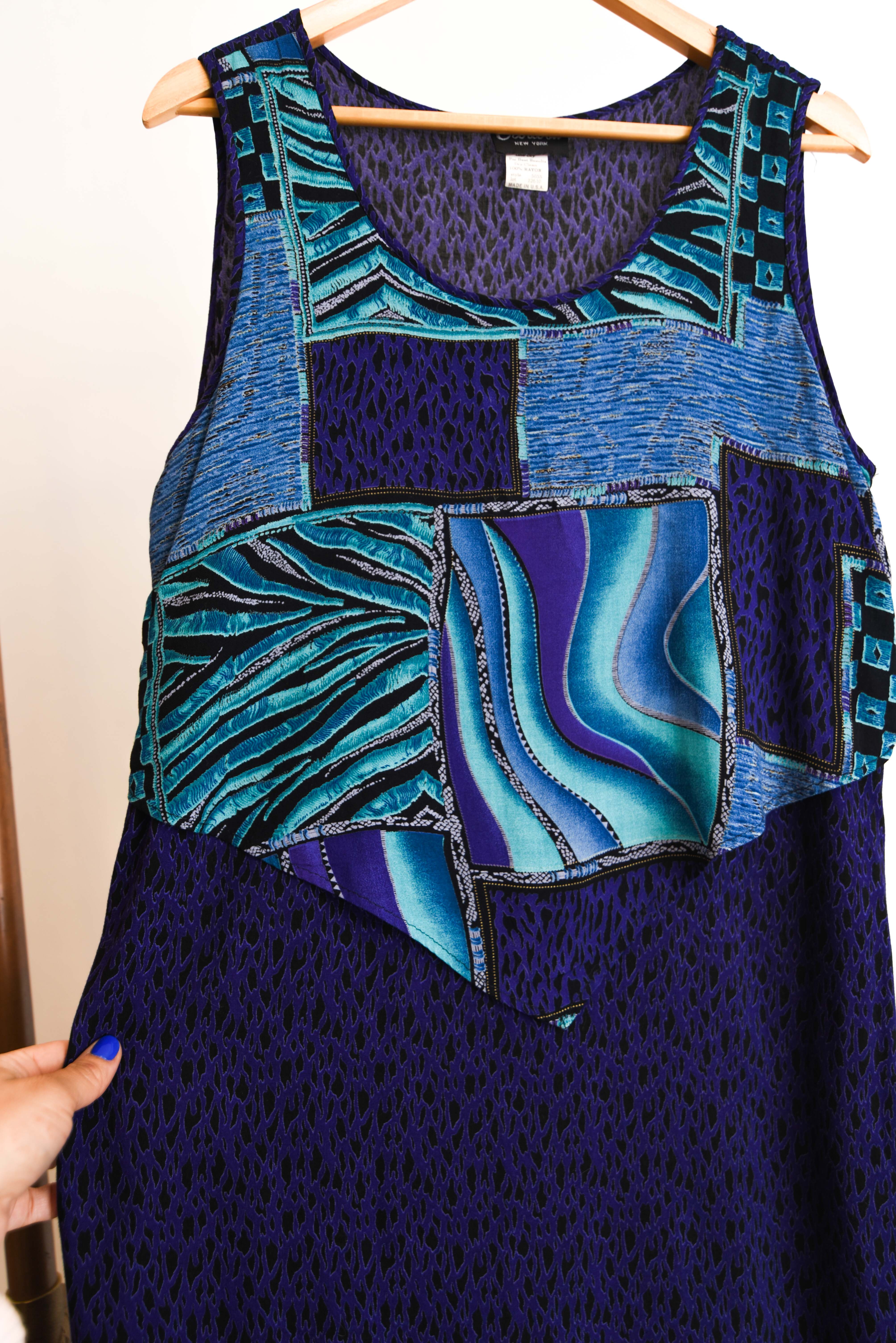 Vestido morado bambula 90s